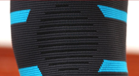 Фиксатор коленного сустава - бандаж на колено - ортопедический эластичный наколенник - спортивная компрессионная нескользящая поддержка для колена, размер S, синий