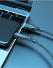 Зарядный USB дата кабель USLION MicroUSB для быстрой зарядки, 2.4A, 2м, черный