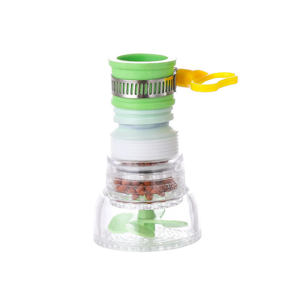 Аэратор - гибкая насадка на кран с фильтрацией, поворотная, зеленый