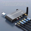 Аудио адаптер Hi-Fi A05 приемник-передатчик (TX/RX) Bluetooth v5.1 - оптика (Toslink/SPDIF) / AUX 3.5мм / RCA / USB, регулировка звука, пульт ДУ