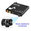 Адаптер - переходник, аудио-преобразователь PRO с оптики (Toslink/SPDIF) на jack 3.5mm (AUX), RCA, c USB для ПК или ноутбука, черный