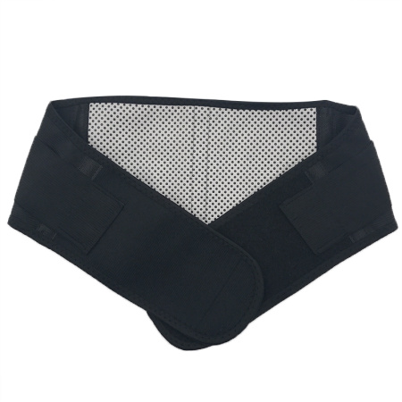 Бандаж для поясницы - самонагревающийся лечебный пояс с магнитами S, черный