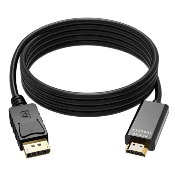 Кабель DisplayPort - HDMI, UltraHD 4K, папа-папа, 3 метра, черный Кабель DisplayPort - HDMI, UltraHD 4K, папа-папа, 3 метра, черный