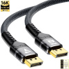 Кабель DisplayPort - DisplayPort v2.1 16K30Hz / 8K60Hz / 4K240Hz, 80Gps, 12 бит, папа-папа, 5 метров, черный