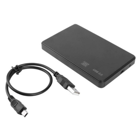 Внешний корпус - бокс SATA - MiniUSB - USB2.0 для жесткого диска SSD/HDD 2.5”, черный
