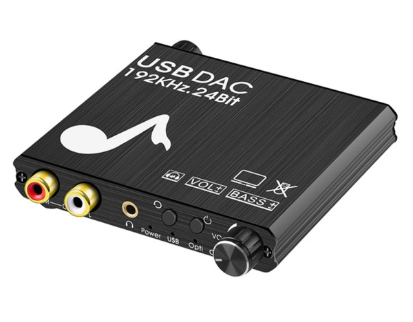 Адаптер - переходник, аудио-преобразователь PRO с оптики (Toslink/SPDIF) на jack 3.5mm (AUX), RCA, c USB для ПК или ноутбука, черный Адаптер - переходник, аудио-преобразователь PRO с оптики (Toslink/SPDIF) на jack 3.5mm (AUX), RCA, c USB для ПК или ноутбука, черный