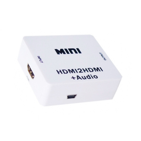 Адаптер - переходник HDMI - HDMI - jack 3.5mm (AUX), белый
