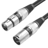 Аудио-кабель XLR (для микрофона, гитары, инструментов), M-F, black, 3 метра