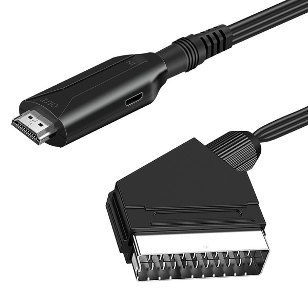 Кабель - переходник SCART на HDMI, черный