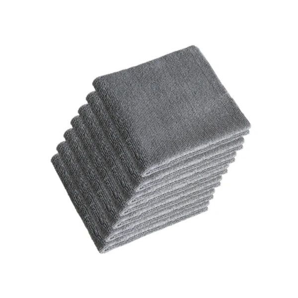 Набор двусторонних салфеток из микрофибры для уборки авто и дома, 35х75см, плотность 420 гр/м.кв, 7 штук, серые