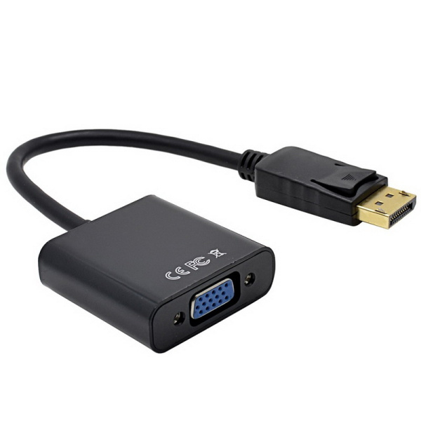 Адаптер - переходник DisplayPort - VGA, черный Адаптер - переходник DisplayPort - VGA, черный