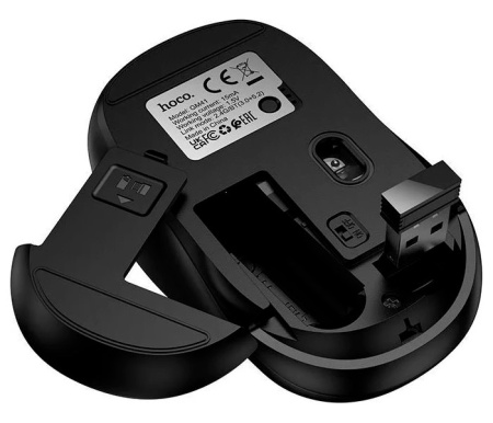 Мышь беспроводная HOCO GM41, 2,4G + Bluetooth, 1600dpi, черный