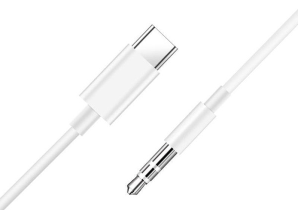 Кабель USB Type-C - jack 3.5mm (AUX), 1 метр, белый Кабель USB Type-C - jack 3.5mm (AUX), 1 метр, белый