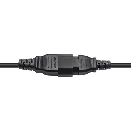 Кабель питания трехконтактный С13-С14, 1 метр, черный