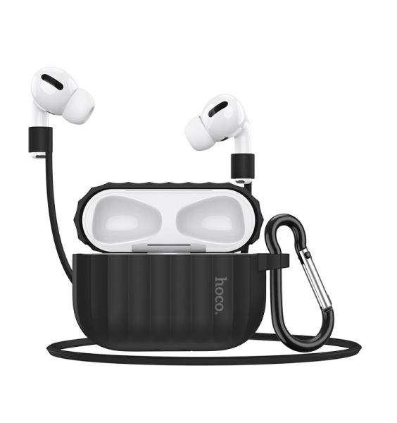Чехол HOCO WB20 для наушников Aps Pro силиконовый, черный Чехол HOCO WB20 для наушников Aps Pro силиконовый, черный
