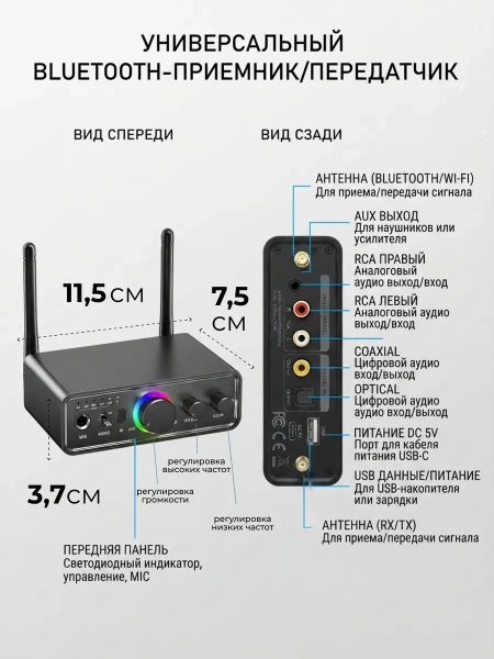 Караоке-система Аудио адаптер Hi-Fi M18, микрофон проводной YS-102 с кабелем XLR - jack 6,35 мм