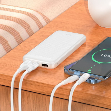 Портативное зарядное устройство HOCO J111 Power bank 10000mAh, белый