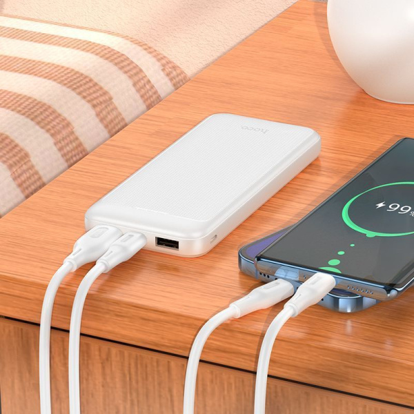 Портативное зарядное устройство HOCO J111 Power bank 10000mAh, белый Портативное зарядное устройство HOCO J111 Power bank 10000mAh, белый