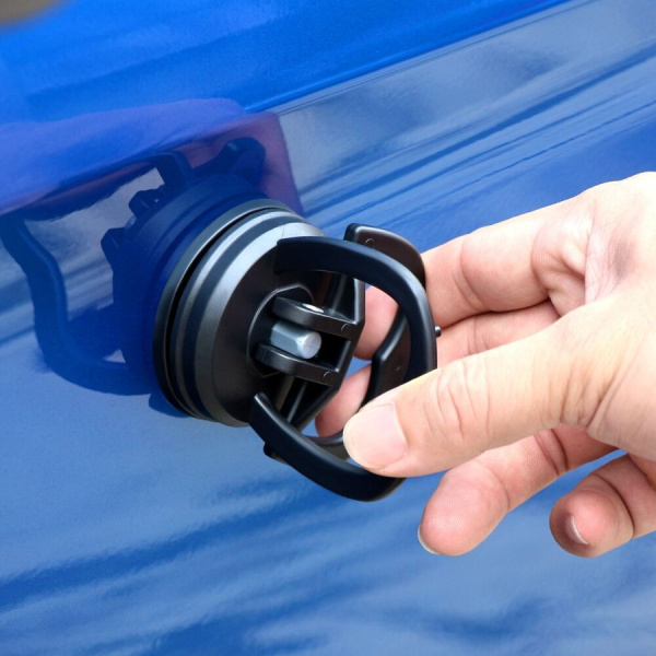 Вакуумная присоска для вытягивания вмятин на кузове автомобиля - инструмент для беcпокрасочного удаления вмятин, 12см, черный