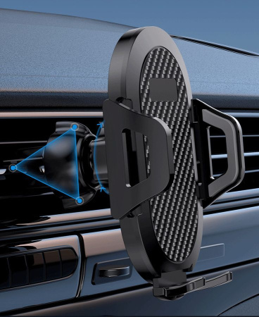 Автомобильный держатель для телефона S168+CF33A на воздуховод (дефлектор), черный