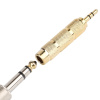 Адаптер - переходник jack 3.5mm (AUX) - jack 6.5mm, золото