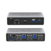 Адаптер – KVM-переключатель 2×2 HDMI v2.1 + DisplayPort v1.4 – 8K 60Гц / 4K 240Гц, USB3.0, HDR, алюминий