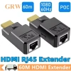 Удлинитель сигнала HDMI по витой паре RJ45 (LAN) MINI до 60 метров, активный, FullHD 1080p, комплект, черный