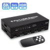 Адаптер - переключатель - свитч 5×1 HDMI 2.1 UltraHD 8K 60Гц, HDCP 2.3, пульт ДУ, активный, черный