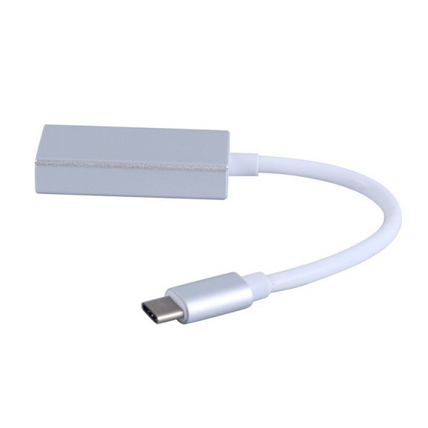Адаптер - переходник USB3.1 Type-C - DisplayPort, серебро Адаптер - переходник USB3.1 Type-C - DisplayPort, серебро