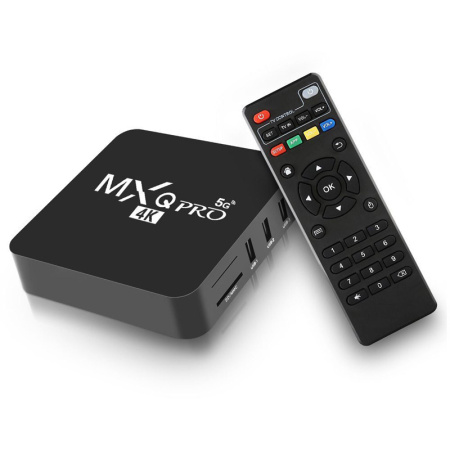 Цифровая приставка MXQpro 4K для ТВ - медиаплеер HDMI для цифрового телевидения Android v11.1, WI-FI двухдиапазонный 2.4GHz/5GHz, 4GB+32GB, пульт ДУ