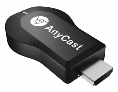 Адаптер - донгл - HDMI WiFi-приемник Anycast M12 Plus для подключения смартфона к телевизору, FullHD, однодиапазонный - 2.4GHz, черный