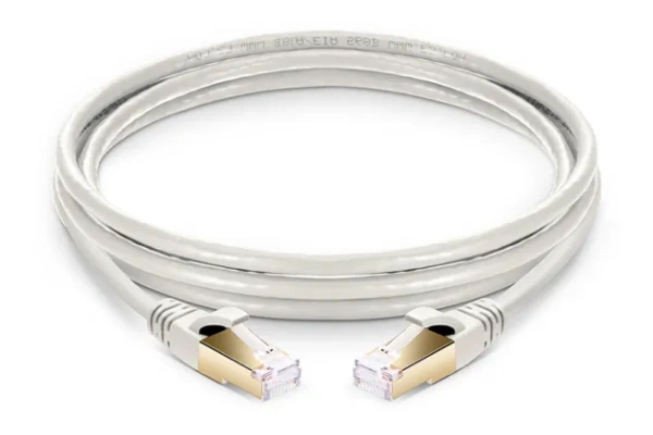 Сетевой кабель RJ45 - витая пара - патчкорд FTP CAT-7 10 Гбит/с POE, бескислородная медь, двойное экранирование, 3 метра, белый Сетевой кабель RJ45 - витая пара - патчкорд FTP CAT-7 10 Гбит/с POE, бескислородная медь, двойное экранирование, 3 метра, белый