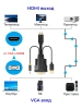 Кабель VGA - jack 3.5mm (AUX) - USB - HDMI, FullHD 1080p, 1,8 метра, черный