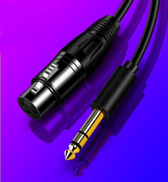 Кабель jack 6.35mm - XLR для микрофона, черный, 1,5 метра Кабель jack 6.35mm - XLR для микрофона, черный, 1,5 метра