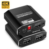 Сплиттер - разветвитель 1×2 HDMI 2.0b – 4K 60Гц, HDCP 2.2, HDR, Scaler (EDID), алюминий, черный