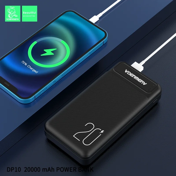 Портативное зарядное устройство VDENMENV DP10 Power bank 20000mAh, черный Портативное зарядное устройство VDENMENV DP10 Power bank 20000mAh, черный