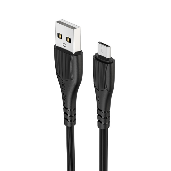 Зарядный USB дата кабель BOROFONE BX37 MicroUSB, 2.4A, 1м, черный Зарядный USB дата кабель BOROFONE BX37 MicroUSB, 2.4A, 1м, черный
