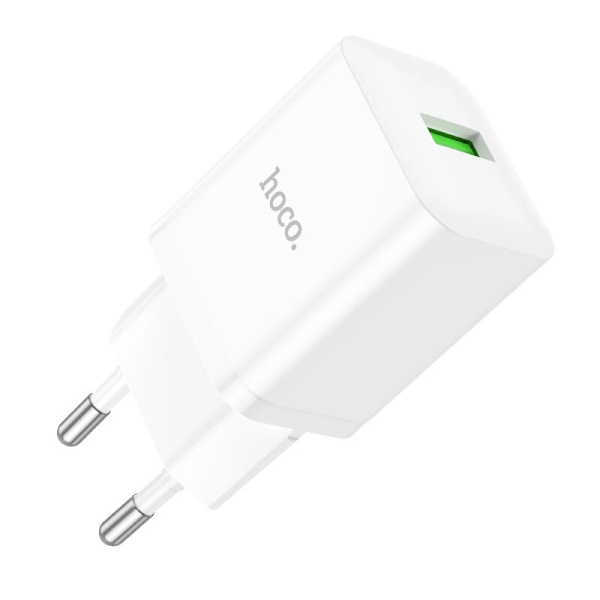 Зарядное устройство сетевое - блок питания HOCO N26, USB QC3.0, белый Зарядное устройство сетевое - блок питания HOCO N26, USB QC3.0, белый