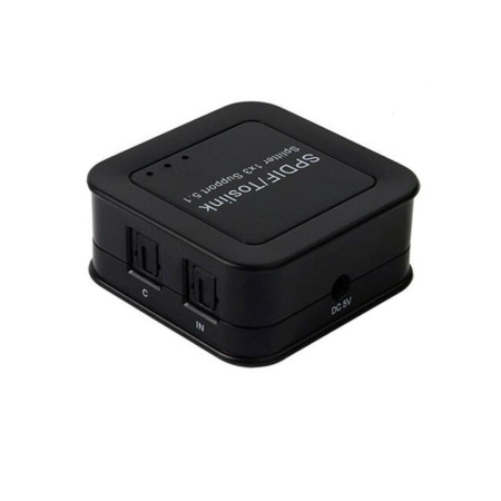 Цифровой аудио разветвитель - сплиттер 1x3 оптический (Toslink/SPDIF) MINI, черный