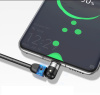 Поворотный зарядный магнитный USB кабель USLION, 1м, черный