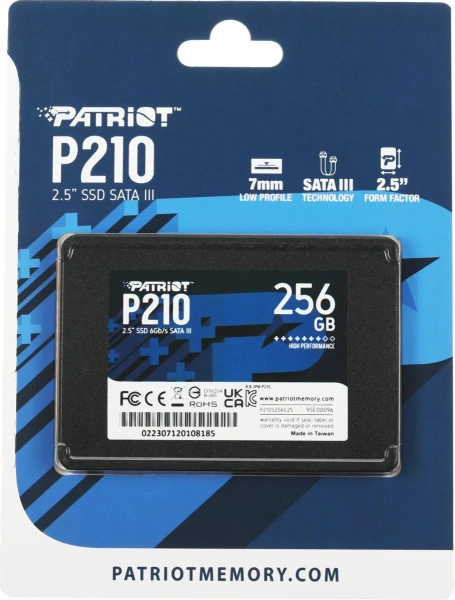 Жесткий диск Patriot P210 256GB P210S256G25 (2,5", SATA 3.0, 3D TLC NAND) Жесткий диск Patriot P210 256GB P210S256G25 (2,5", SATA 3.0, 3D TLC NAND)