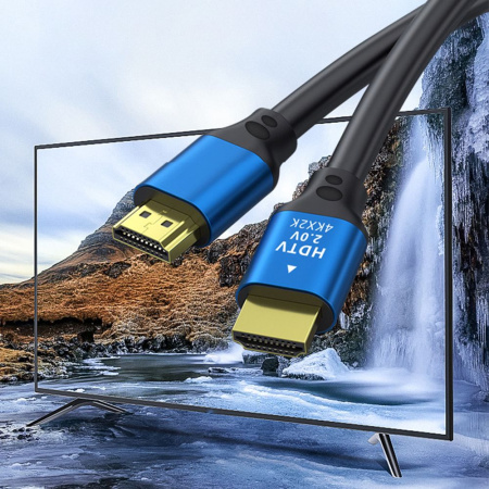 Кабель с усилителем-репитером HDMI - HDMI v2.0, 4K 3D, папа-папа, 25 метров, черный