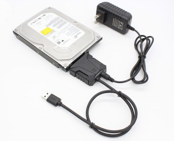 Адаптер - переходник - кабель SATA - USB3.0 для жесткого диска SSD/HDD 2.5″/3.5″ с разъемом питания, ver.02, черный Адаптер - переходник - кабель SATA - USB3.0 для жесткого диска SSD/HDD 2.5″/3.5″ с разъемом питания, ver.02, черный