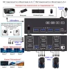 KVM-переключатель 2х3 HDMI/DisplayPort 8K USB3.0, для трех мониторов, черный