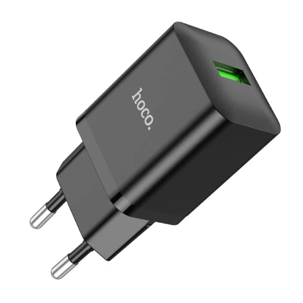 Зарядное устройство сетевое - блок питания HOCO N26, USB QC3.0, черный Зарядное устройство сетевое - блок питания HOCO N26, USB QC3.0, черный