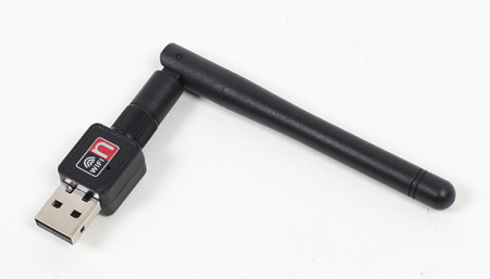 Адаптер - беспроводной WI-FI-приемник USB2.0, антенна, до 300 Мбит/с, 2.4GHz