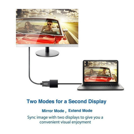 Адаптер - переходник USB3.0 - VGA, черный