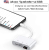 Адаптер - переходник Lightning на USB3.0 - картридер TF/SD, белый