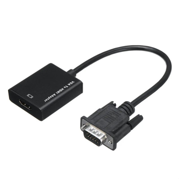 Адаптер - переходник VGA - HDMI PRO PLUS, черный Адаптер - переходник VGA - HDMI PRO PLUS, черный