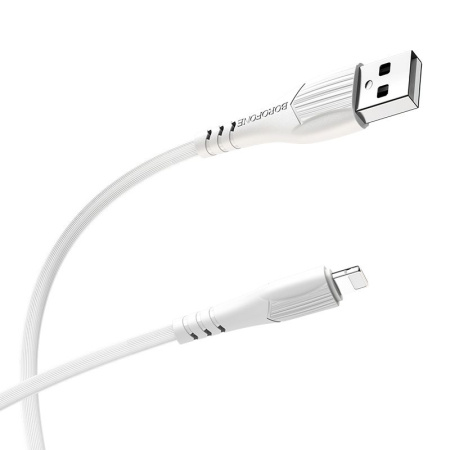 Зарядный USB дата кабель BOROFONE BX37 Lightning, 2.4A, 1м, белый
